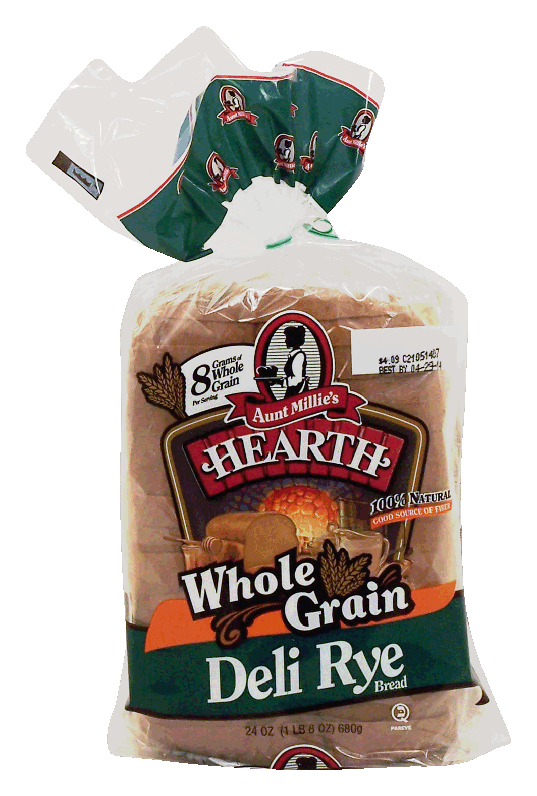 Aunt Millie's&nbsp;All Natural&nbsp;hearth deli rye sliced bread loaf Full-Size Picture